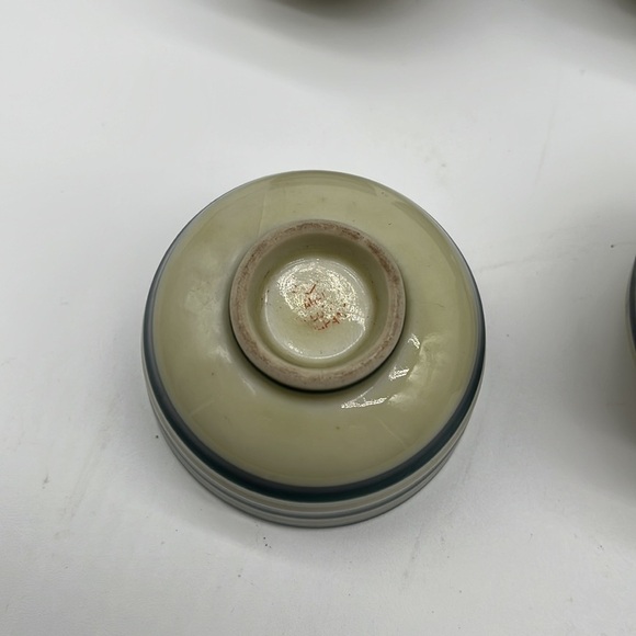 KA Striped Japanese Tea Cups Made In Occupied Japan Set 9 - Picture 3 of 8